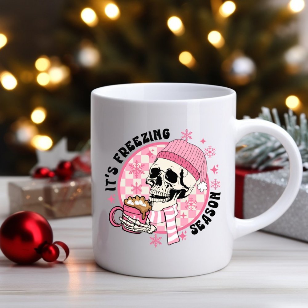 Christmas Skull Coffee Mug 15oz Cup